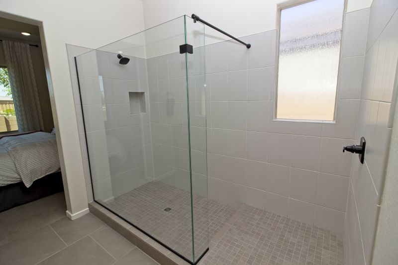 Glass Shower with Frameless Design